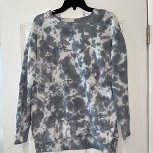 Slate Grey and Purple Tie Dye Sweatshirt